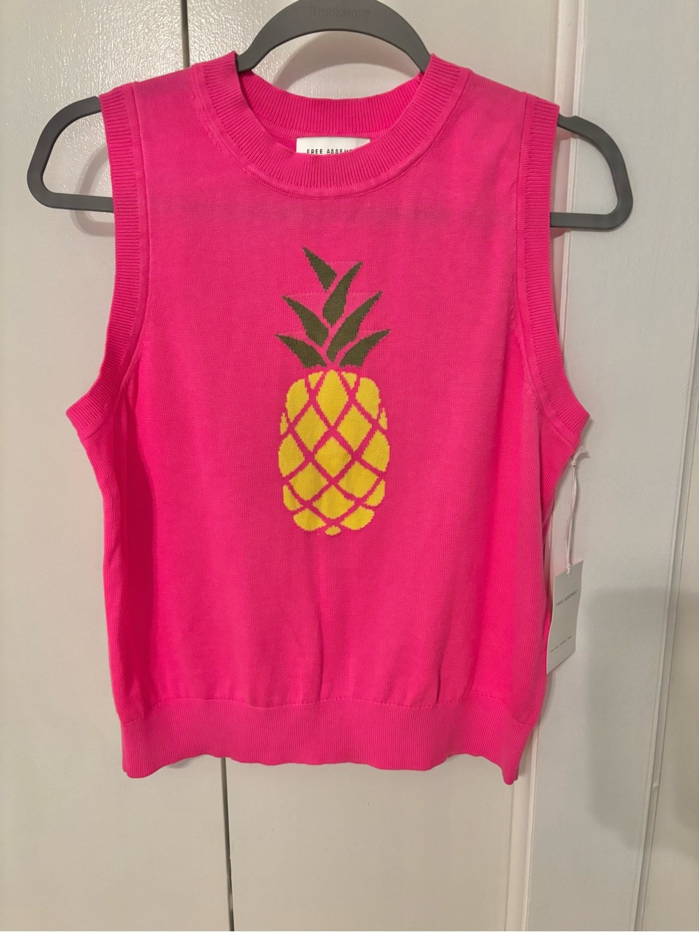 Pink Pineapple Lightweight Sweater Tank Top